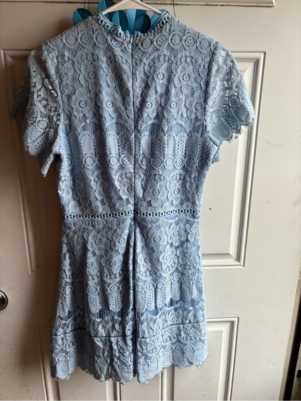 Altar'd State Light Blue Lace Midi Dress - Picture 2 of 2